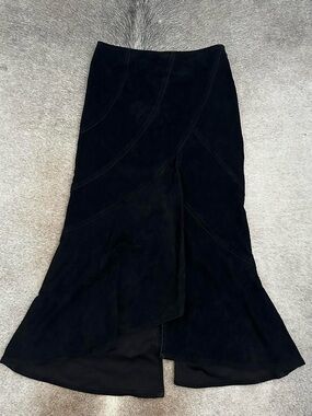 Black Flared Midi Skirt - Classic Women's Skirt